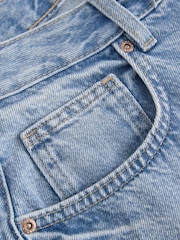 Mittelblau - Hourglass-Jeans mit Barrel-Hosenbein aus 100 % Baumwolle - Bild 7 von 7