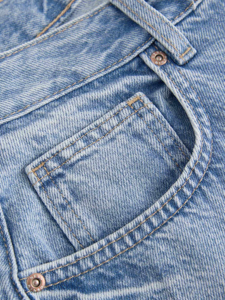 Mittelblau - Hourglass-Jeans mit Barrel-Hosenbein aus 100 % Baumwolle - Bild 7 von 7