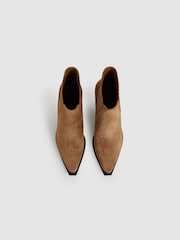 Paige Suede Block-Heel Ankle Boots - Image 2 of 4