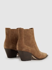 Paige Suede Block-Heel Ankle Boots - Image 3 of 4