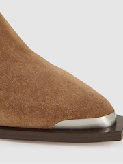 Paige Suede Block-Heel Ankle Boots - Image 4 of 4