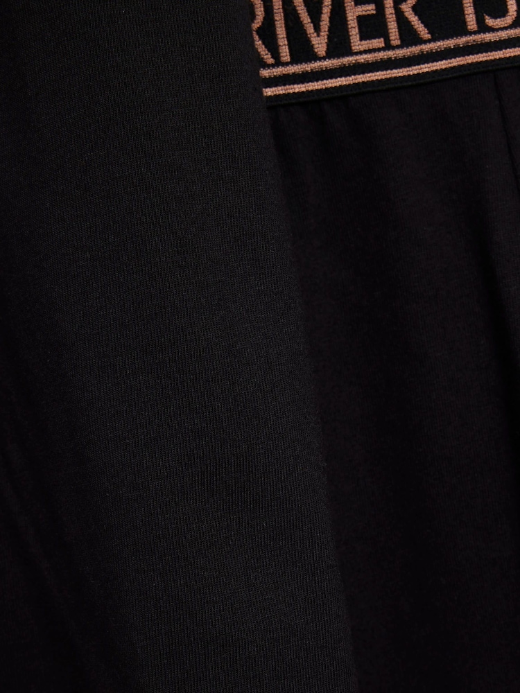 River Island Black Regular Fit 100% Cotton T-Shirt and Modal Metallic Set - Image 4 of 4 River Island Black Regular Fit 100% Cotton T-Shirt and Modal Metallic Set - Image 4 of 4