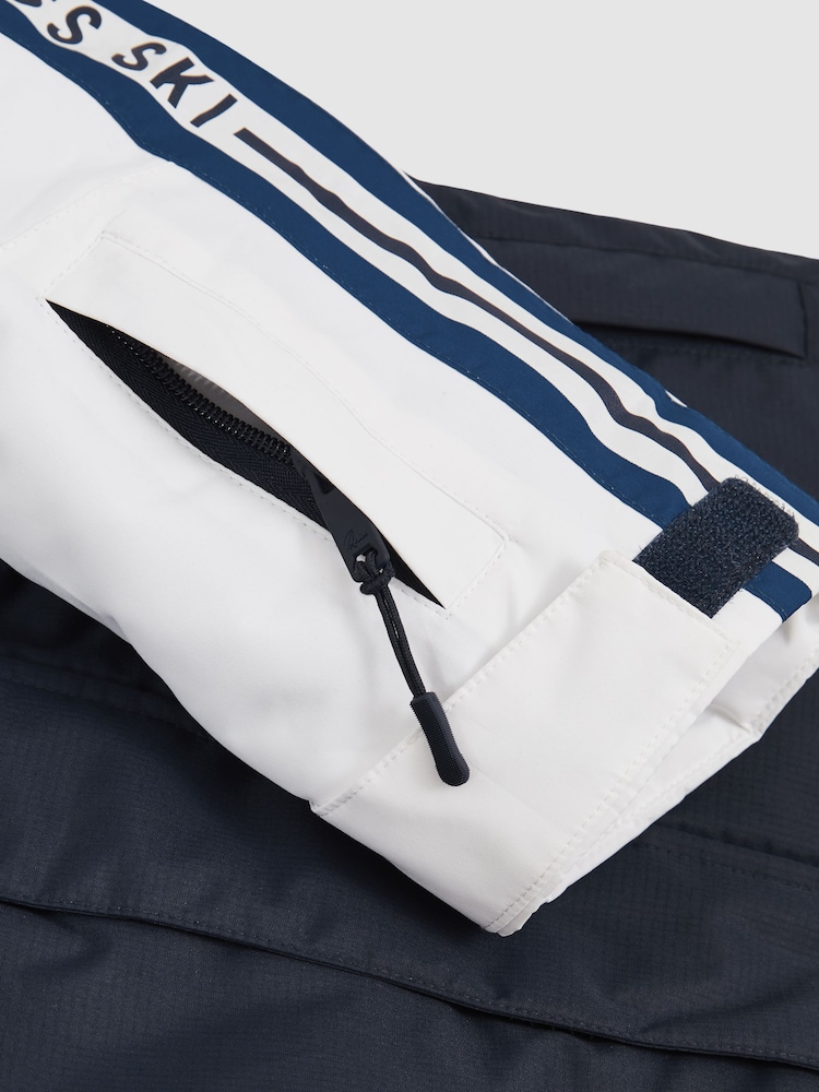 Reiss White/Navy/Blue Thoren 9-13 yrs Padded-Ripstop Ski Jacket - Image 4 of 4