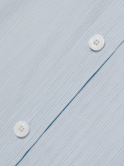 Reiss Soft Blue/White Breathe Oversized Poplin Stripe 100% Cotton Shirt - Image 6 of 6