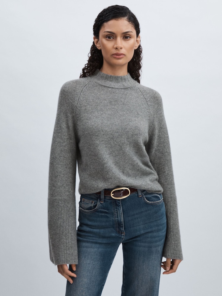 Paige 100% Cashmere High-Neck Jumper - Image 1 of 7