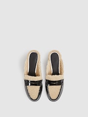 Paige Leather And Shearling Loafer Mules - Image 2 of 4