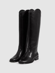 Paige Leather Knee-High Riding Boots - Imagen 2 de 4