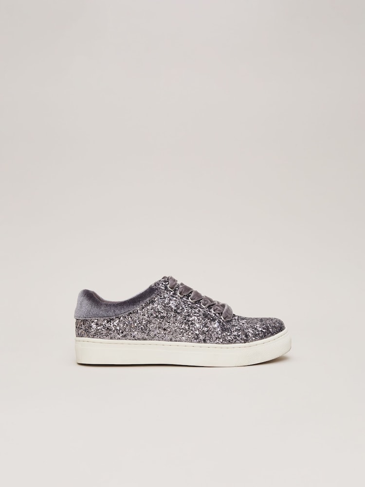 Phase Eight Grey Glitter Trainers - Image 1 of 4