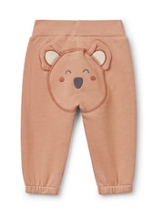 Brun - Benetton Bébé Imprimé animal Fleece 100% Coton Leggings - Image 1 de 3