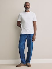 Blanco - Corte slim - Regular Fit Signature SUPIMA® Cotton Crew Neck T-Shirt - Imagen 2 de 6