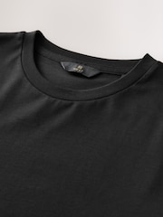 Черный - Зауженный крой - Футболка Regular Fit Signature SUPIMA ® из хлопка с круглым вырезом - Image 5 of 6