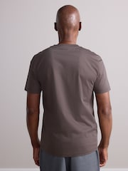 Mushroom Brown Slim Fit Regular Fit Signature SUPIMA® Cotton Crew Neck T-Shirt - Image 3 of 7