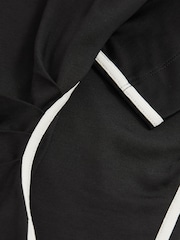Reiss Cream/Black Audrey Draped Crew-Neck T-Shirt With Cotton - Image 6 of 6