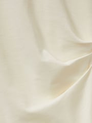 Reiss Ivory Audrey Draped Crew-Neck T-Shirt With Cotton - Image 6 of 6