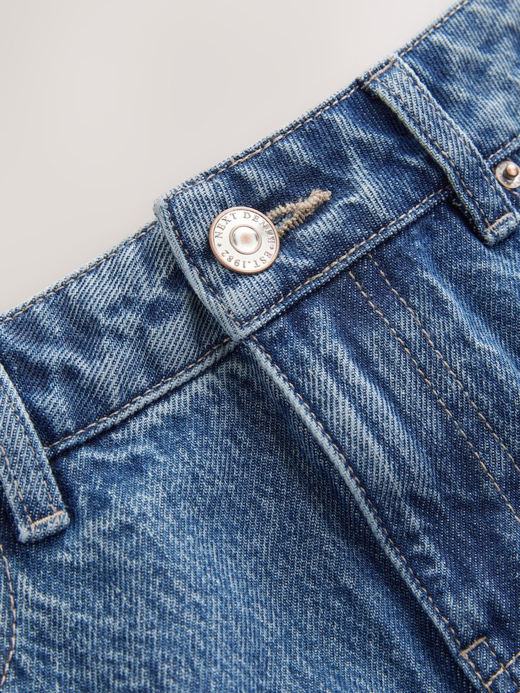 Srednje modra - Puffball denim 100% bombaž mini krila - Slika 8 iz 8 Srednje modra - Puffball denim 100% bombaž mini krila - Slika 8 iz 8