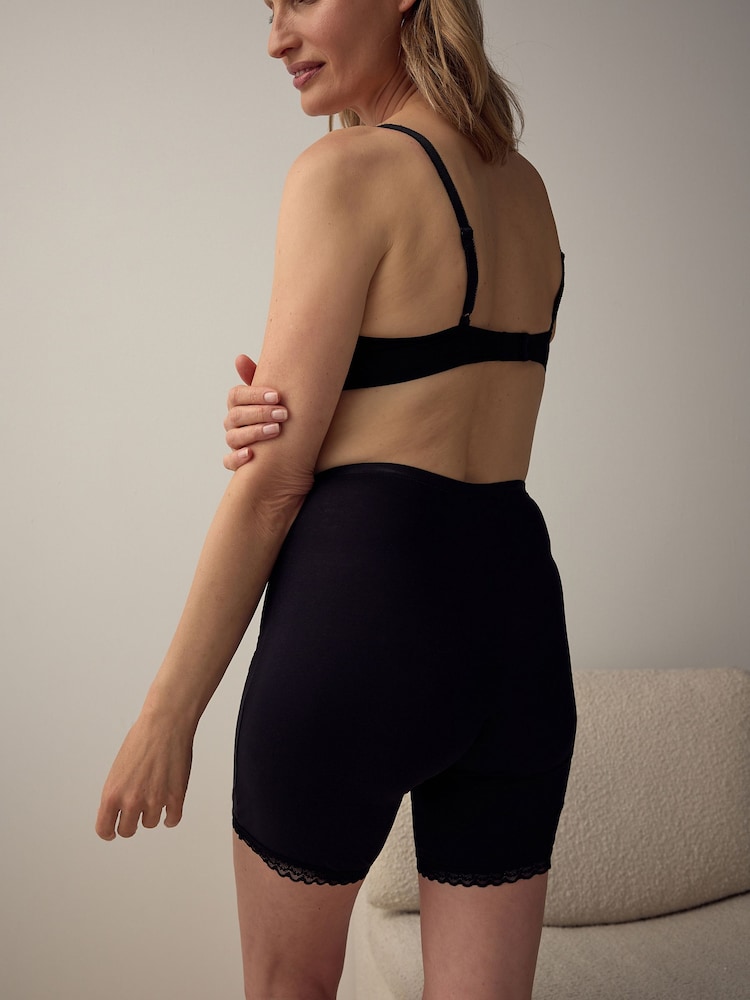Black Menopause Friendly Cooling Cotton Shorts - Image 3 of 7