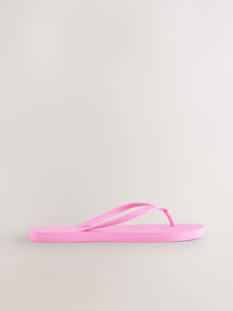 self. Pink Self. Beach Flip Flops - Image 6 of 9
