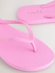 self. Pink Self. Beach Flip Flops - Image 7 of 9