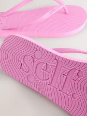self. Pink Self. Beach Flip Flops - Image 9 of 9