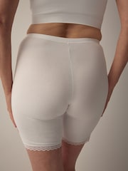 White Menopause Friendly Cooling Cotton Shorts - Image 3 of 3