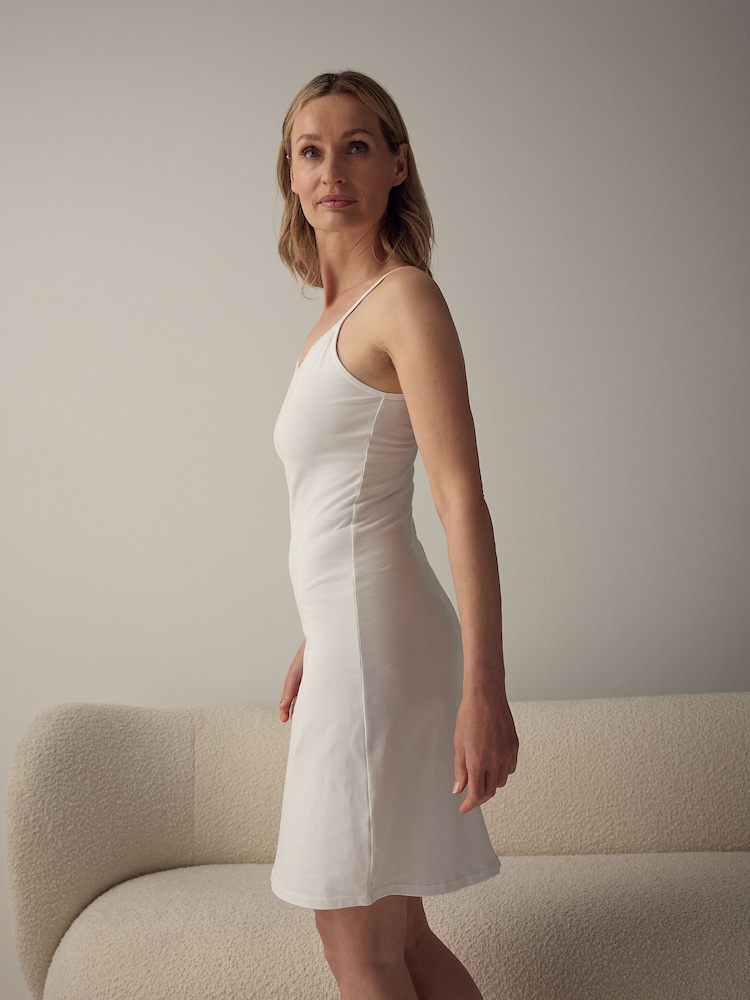 Белый - Menopause Friendly Cooling Cotton Slip - Изображение 2 из 8