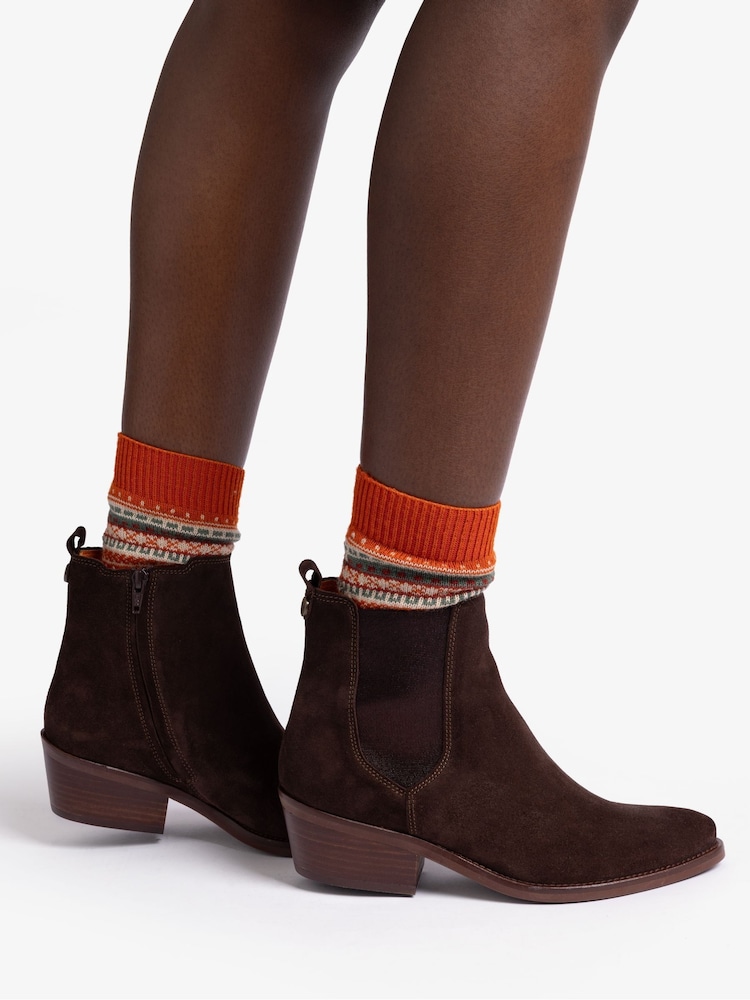 Penelope Chilvers Rove Suede Chelsea Chocolate Boots - Image 1 of 5