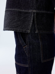 أزرق شاحب - Round Neck Denim 100% Cotton Shell Top - صورة 3 من 6