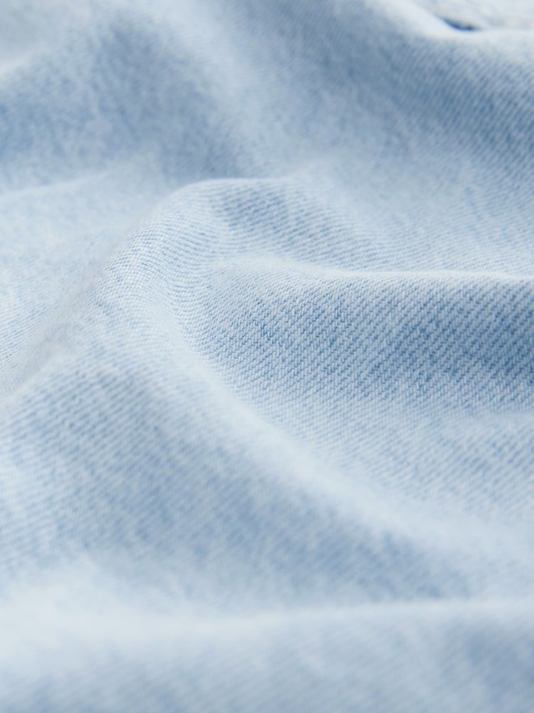 Bleach Blue Oversize Denim 100% Cotton Shirt - Image 7 of 7