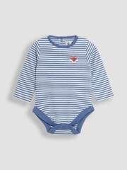 JoJo Maman Bébé Denim Cotton 3-Piece Body 100% Cotton Trousers and Hat Set - Image 5 of 8