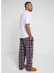 River Island Red T-Shirt and Woven Check 100% Cotton Pyjama Set - Image 2 of 4