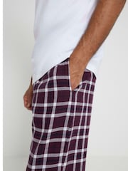 River Island Red T-Shirt and Woven Check 100% Cotton Pyjama Set - Image 3 of 4