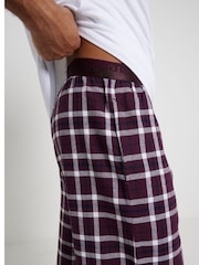River Island Red T-Shirt and Woven Check 100% Cotton Pyjama Set - Image 4 of 4