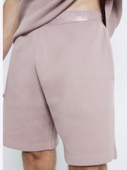 River Island Pink 100% Cotton T-Shirt and Waffle Shorts Set - Image 2 of 4