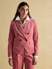 Fernhill Pink Corduroy Double Breasted Blazer - Image 1 of 11
