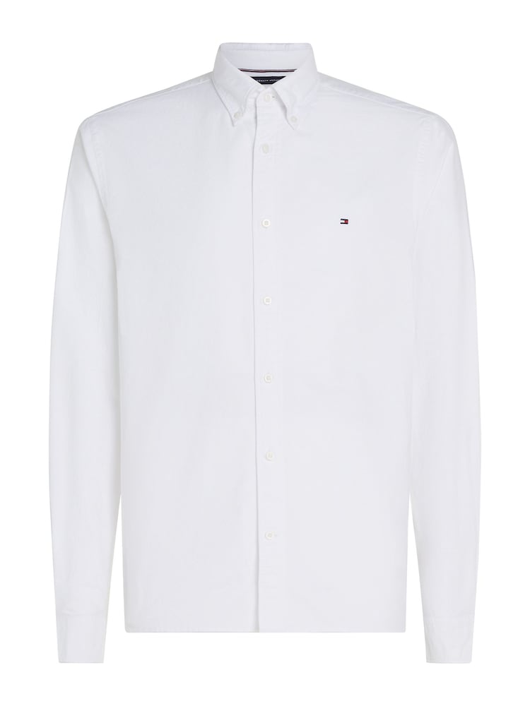 Tommy Hilfiger White Solid Heritage Oxford Shirt - Image 1 of 1