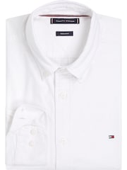 Tommy Hilfiger White Solid Heritage Oxford Shirt - Image 3 of 4