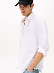 Tommy Hilfiger White Solid Heritage Oxford Shirt - Image 4 of 4