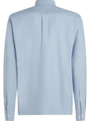 Tommy Hilfiger Blue Solid Heritage Oxford Shirt - Image 6 of 8