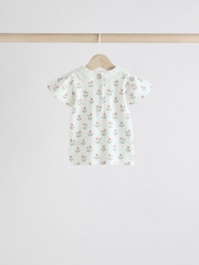 Pink and White Floral Baby Jersey Short Sleeve Tops 3 Pack - Image 4 of 11
