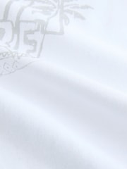 White Back Print - T-shirt décontracté à manches courtes imprimé graphique (3-16ans) - Image 3 de 4
