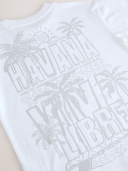 White Back Print - T-shirt décontracté à manches courtes imprimé graphique (3-16ans) - Image 4 de 4