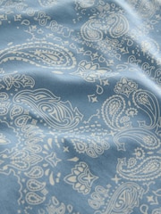 Blue/White Relaxed Fit Short Sleeve All-Over Print 100% Cotton T-Shirt (3-16yrs) - Image 3 of 4