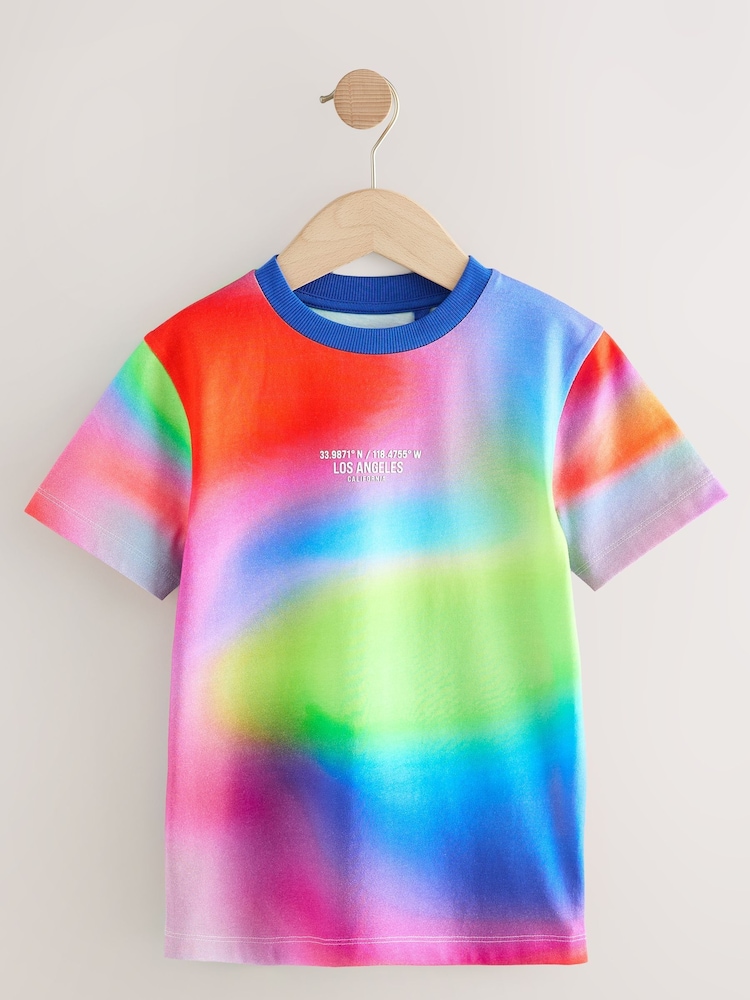 Multicolor brillantes - Camiseta de corte estándar y manga corta con estampado integral (3-16 años) - Imagen 1 de 4 Multicolor brillantes - Camiseta de corte estándar y manga corta con estampado integral (3-16 años) - Imagen 1 de 4