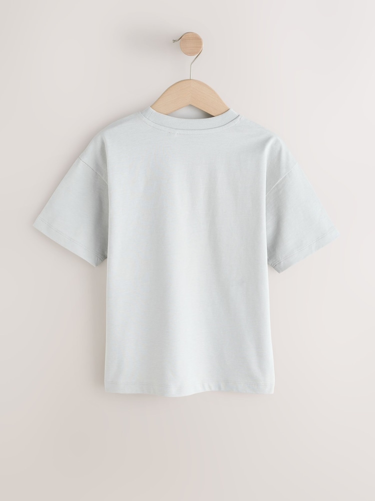 Controlador gris - Camiseta holgada de manga corta con estampado gráfico (3-16 años) - Imagen 2 de 4