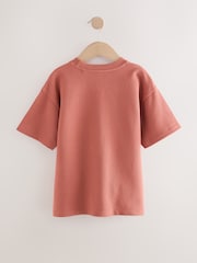 Rust Textured Relaxed Fit 100% Cotton Short Sleeve T-Shirt (3-16yrs) - Image 2 of 4