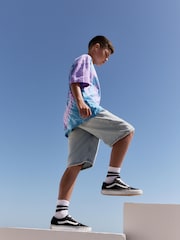 Purple/Blue Relaxed Fit Tie Dye Graphic Print Short Sleeve T-Shirt (3-16yrs) - Image 3 of 9