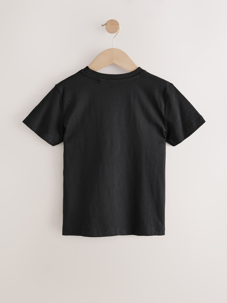 Black/Multi Gorilla Regular Fit Short Sleeve All-Over Print 100% Cotton T-Shirt (3-16yrs) - Image 2 of 4