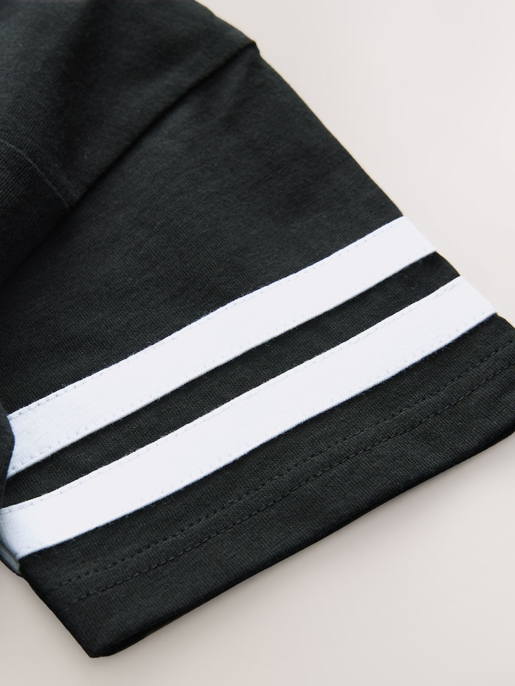 Black Varsity Relaxed Fit Short Sleeve Graphic Print T-Shirt (3-16yrs) - Image 8 of 8