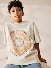 Stone Tie Dye Smile Relaxed Fit Short Sleeve Graphic Print T-Shirt (3-16yrs) - Image 1 of 7