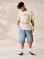 Stone Tie Dye Smile Relaxed Fit Short Sleeve Graphic Print T-Shirt (3-16yrs) - Image 2 of 7
